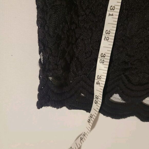 Vintage Connected Apparel Size 6 Dress Knee Length Scalloped Black Witchy Goth - Picture 10 of 10